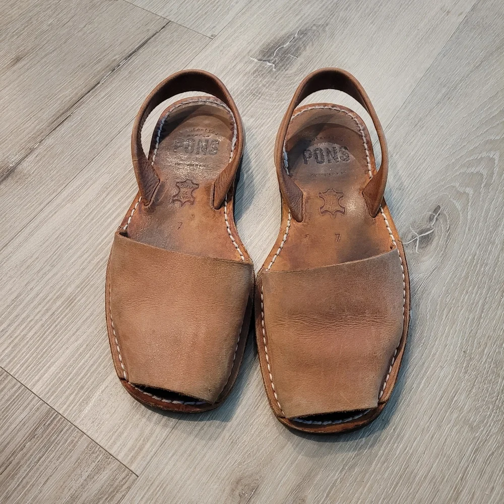 PONS Leather Classic Avarca Sandals - Picture 1 of 4